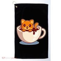Cute Coffee Kitty Golf Towel thumb 0