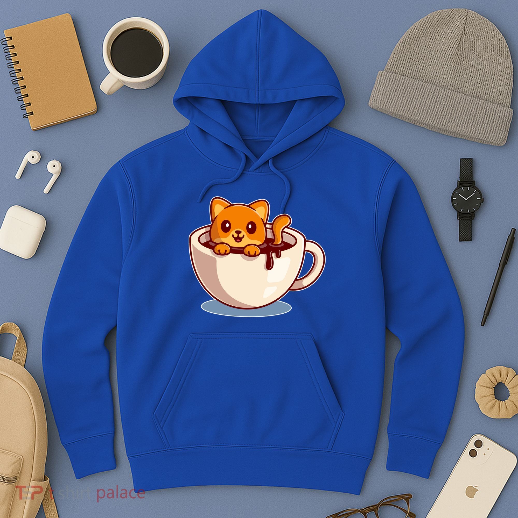 Cute Coffee Kitty Hoodie