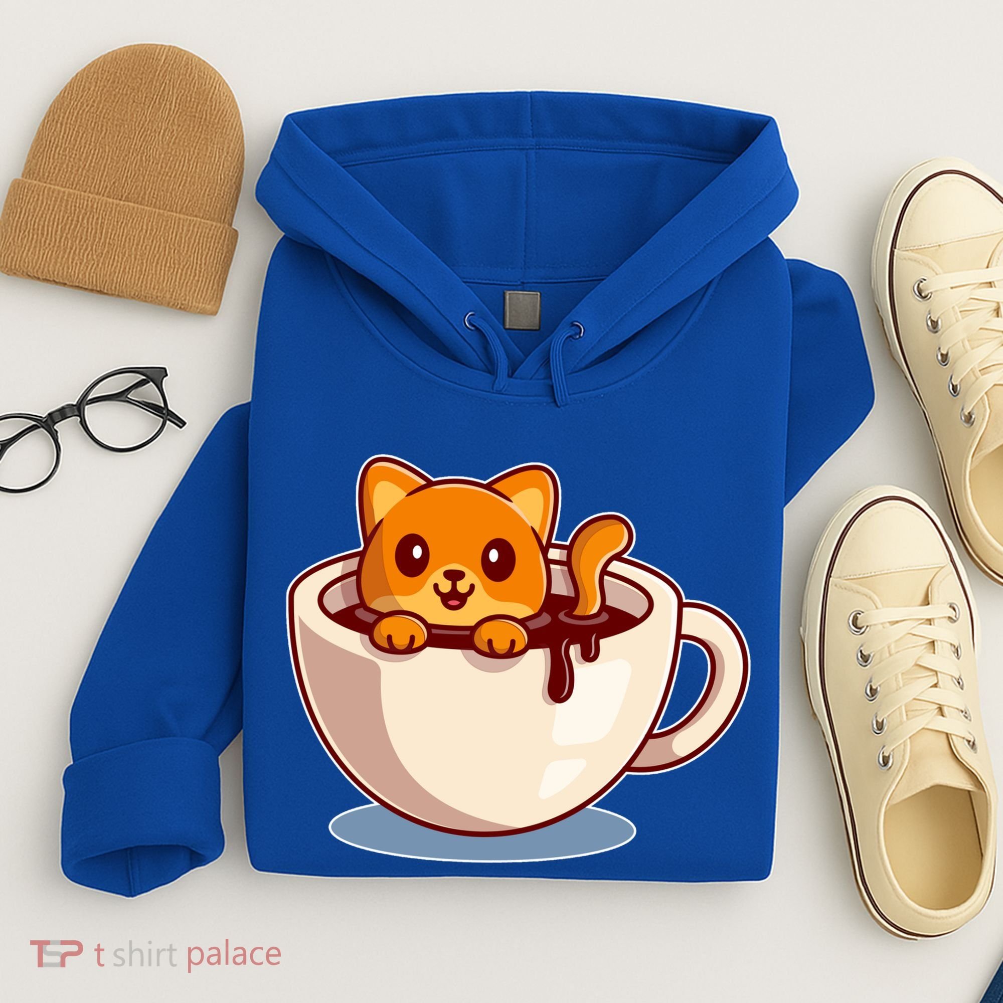 Cute Coffee Kitty Hoodie