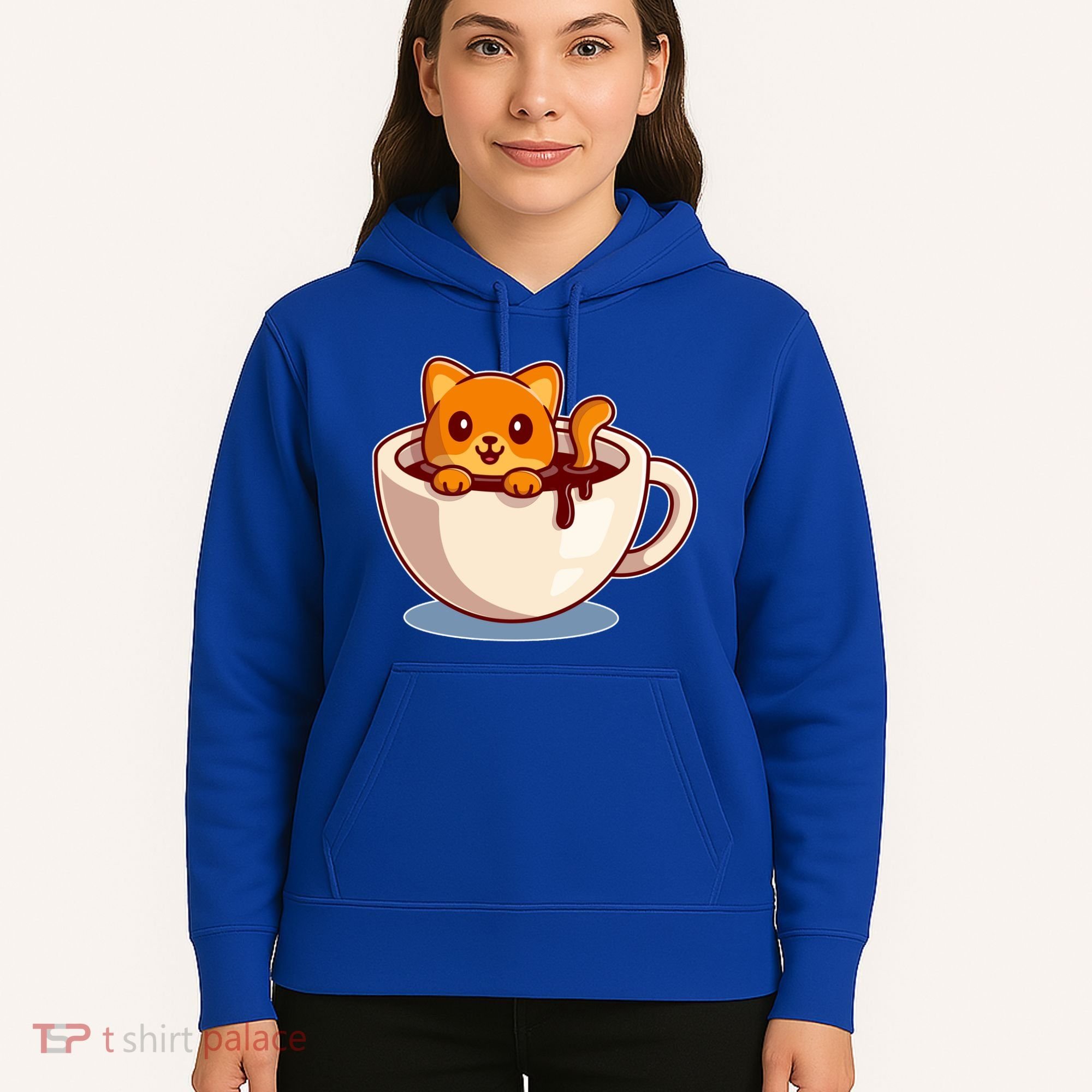Cute Coffee Kitty Hoodie