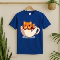 Cute Coffee Kitty T-Shirt thumb 2