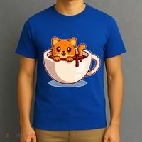 Cute Coffee Kitty T-Shirt thumb 3