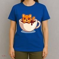 Cute Coffee Kitty T-Shirt thumb 4