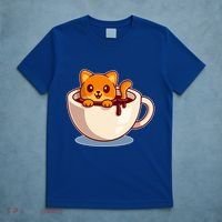 Cute Coffee Kitty T-Shirt thumb 5