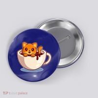 Cute Coffee Kitty Button thumb 0