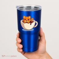 Cute Coffee Kitty Tumbler thumb 2