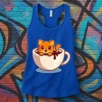 Cute Coffee Kitty Women's Tank Top thumb 3