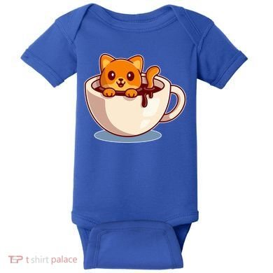 Cute Coffee Kitty Baby Bodysuit