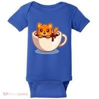 Cute Coffee Kitty Baby Bodysuit thumb 0