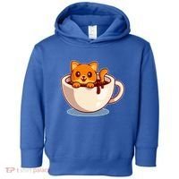Cute Coffee Kitty Toddler Hoodie thumb 0