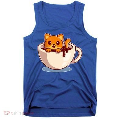Cute Coffee Kitty Tank Top