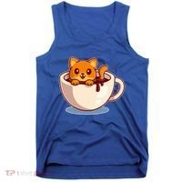 Cute Coffee Kitty Tank Top thumb 0
