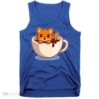 Cute Coffee Kitty Tank Top