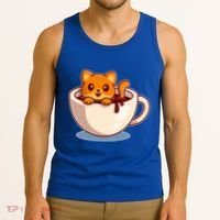 Cute Coffee Kitty Tank Top thumb 3