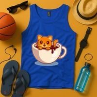 Cute Coffee Kitty Tank Top thumb 4