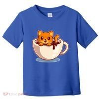 Cute Coffee Kitty Toddler T-Shirt thumb 0