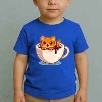 Cute Coffee Kitty Toddler T-Shirt thumb 2