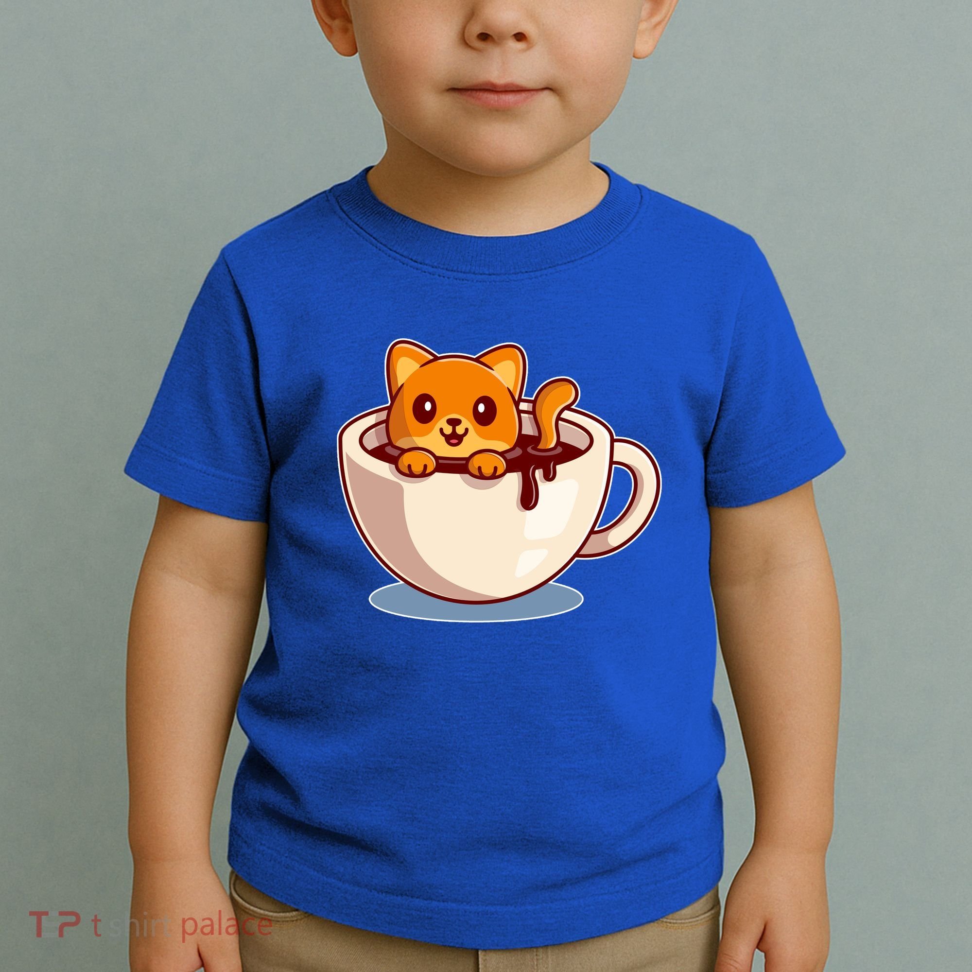 Cute Coffee Kitty Toddler T-Shirt