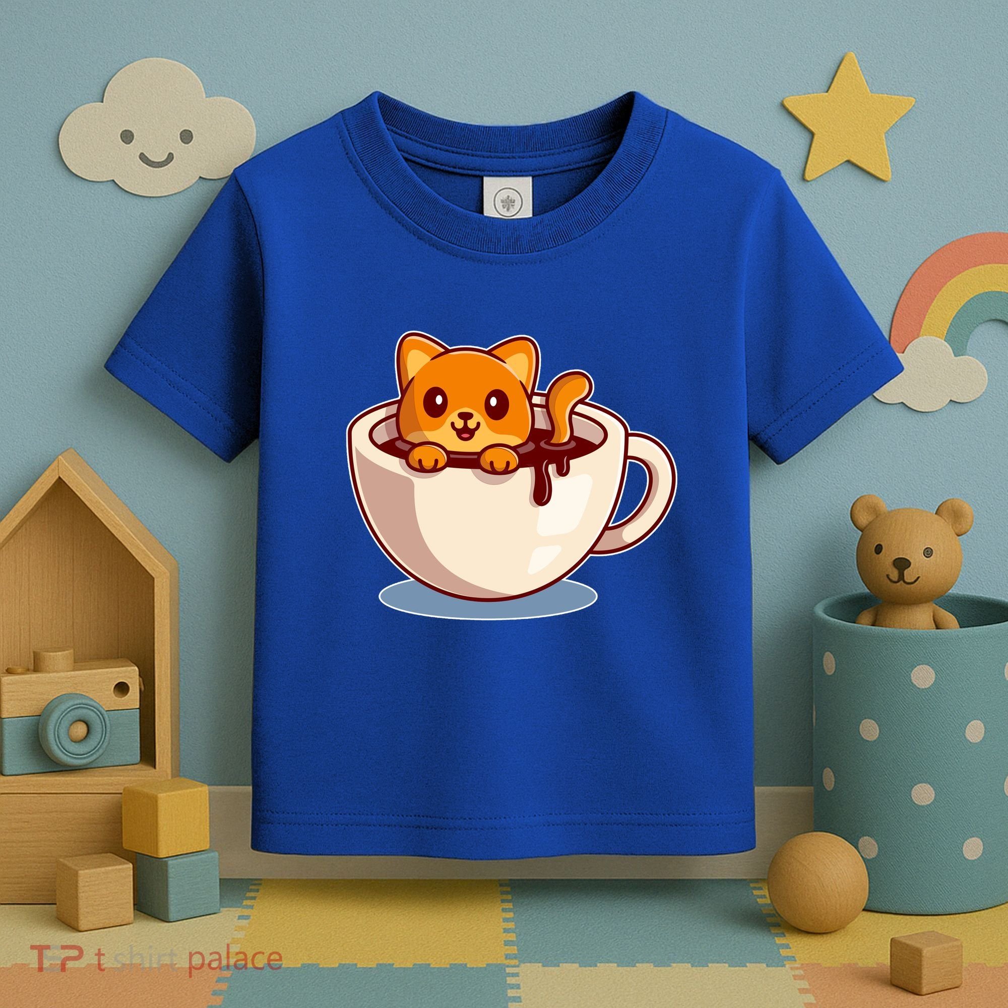 Cute Coffee Kitty Toddler T-Shirt