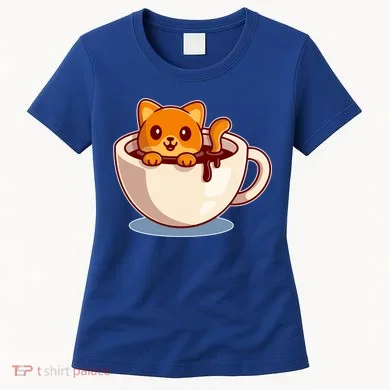 Cute Coffee Kitty Women's T-Shirt