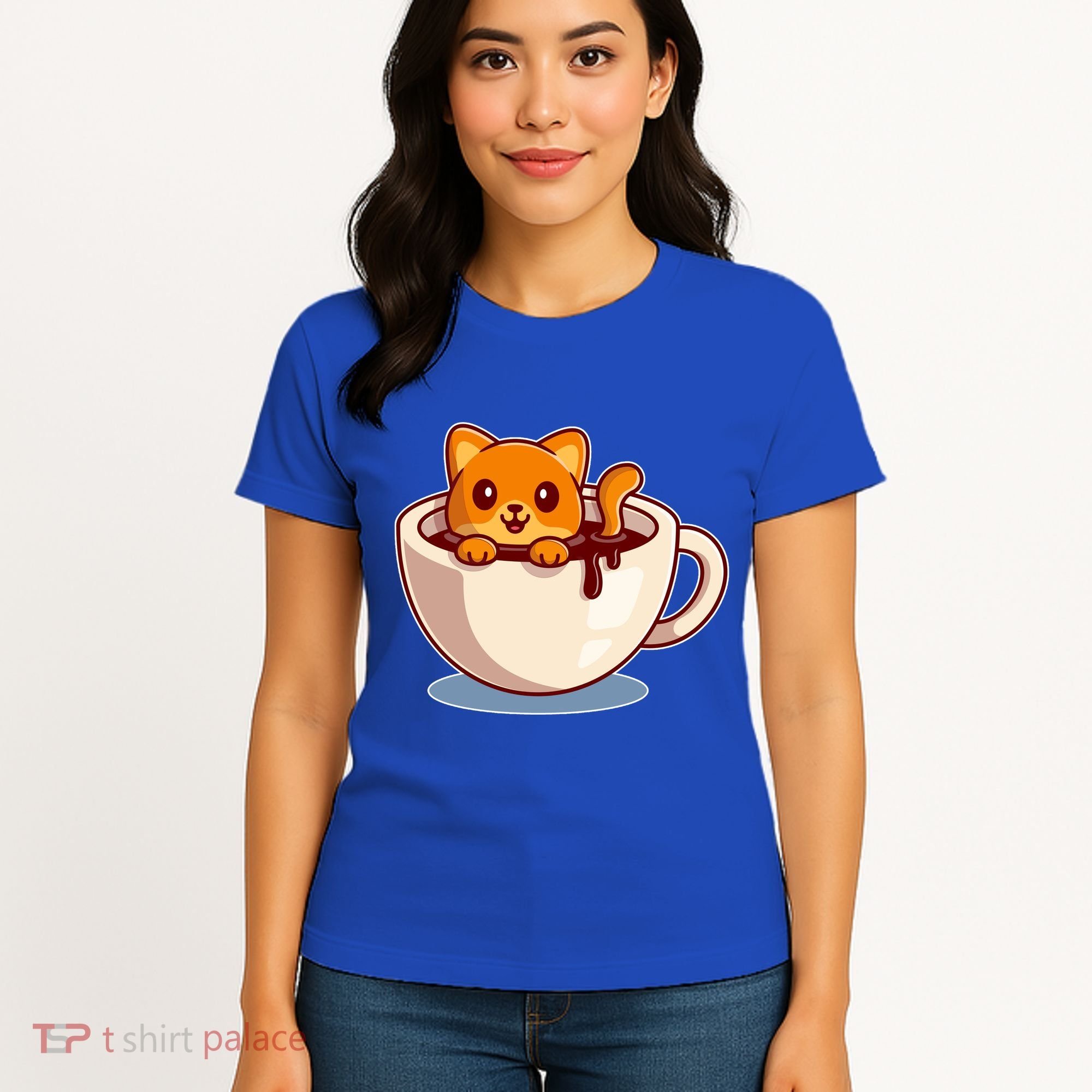 Cute Coffee Kitty Women's T-Shirt