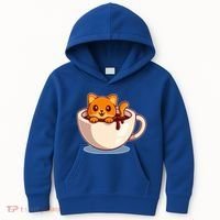 Cute Coffee Kitty Kids Hoodie thumb 0
