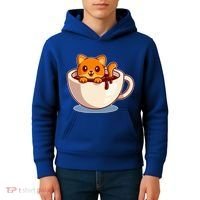 Cute Coffee Kitty Kids Hoodie thumb 4
