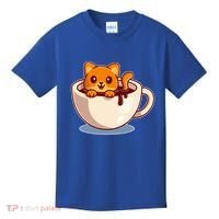 Cute Coffee Kitty Kids T-Shirt thumb 0