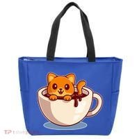 Cute Coffee Kitty Tote Bag thumb 0