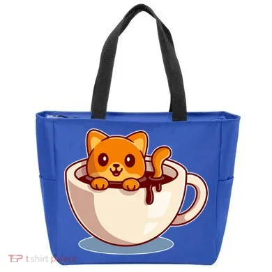 Cute Coffee Kitty Tote Bag