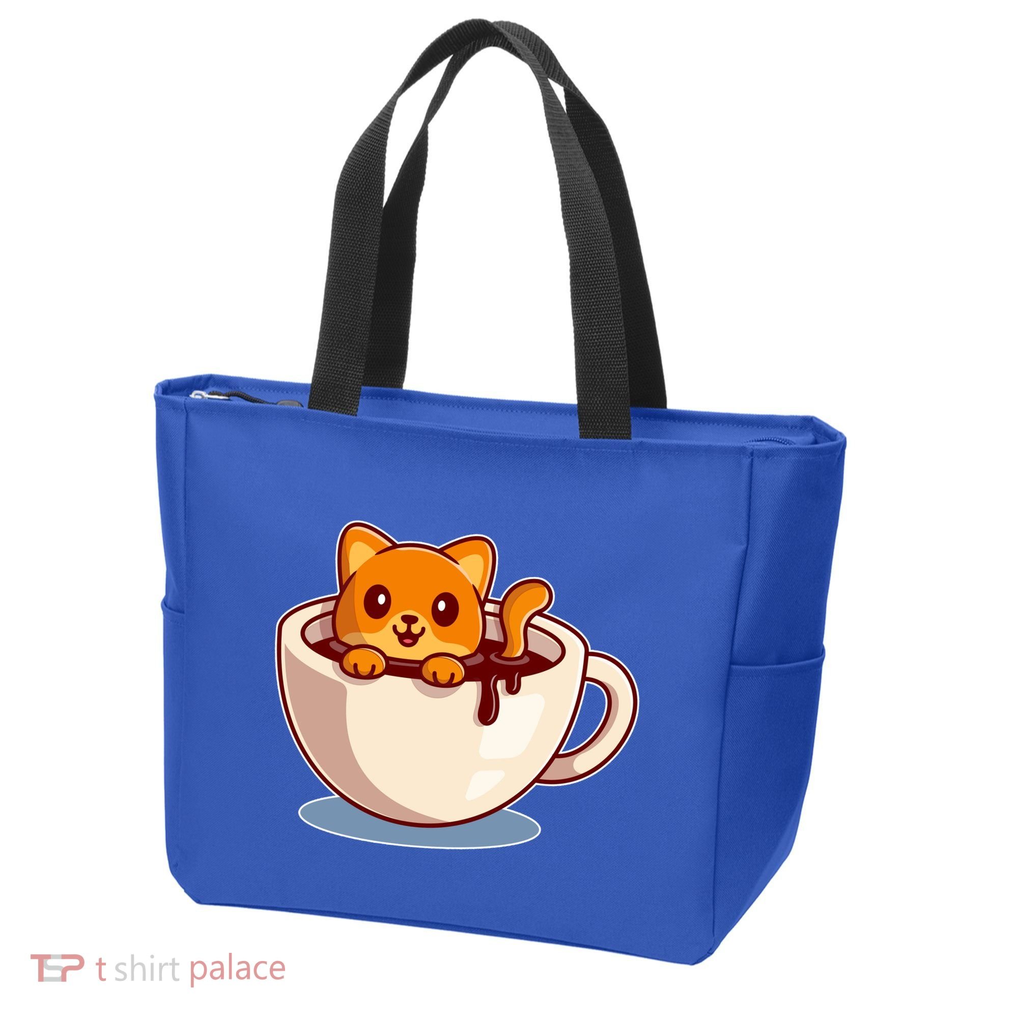 Cute Coffee Kitty Tote Bag