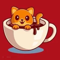 Cute Coffee Kitty Christmas Stocking thumb 1