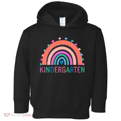 Cute Colorful Kindergarten Rainbow Toddler Hoodie