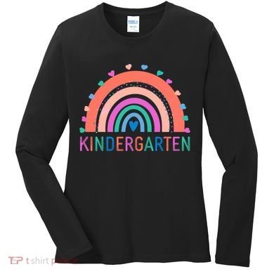 Cute Colorful Kindergarten Rainbow Women's Long Sleeve Shirt
