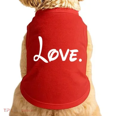 Cute Cursive Love Valentines Day Doggie Tank