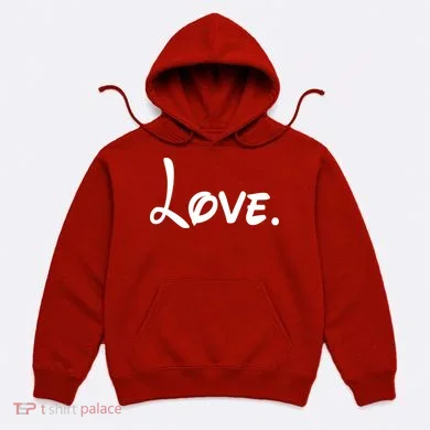 Cute Cursive Love Valentines Day Hoodie