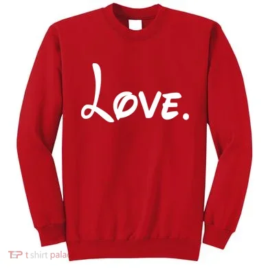 Cute Cursive Love Valentines Day Sweatshirt