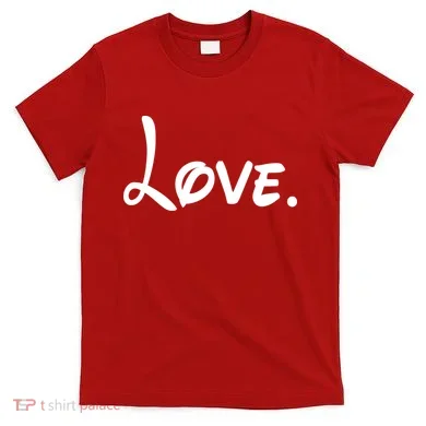 Cute Cursive Love Valentines Day T-Shirt
