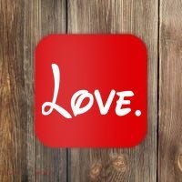 Cute Cursive Love Valentines Day Coaster thumb 0
