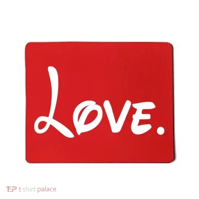 Cute Cursive Love Valentines Day Mousepad