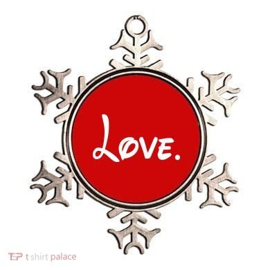 Cute Cursive Love Valentines Day Ornament
