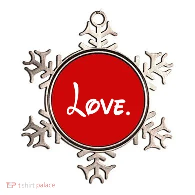 Cute Cursive Love Valentines Day Ornament