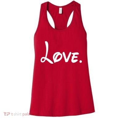 Cute Cursive Love Valentines Day Women's Tank Top