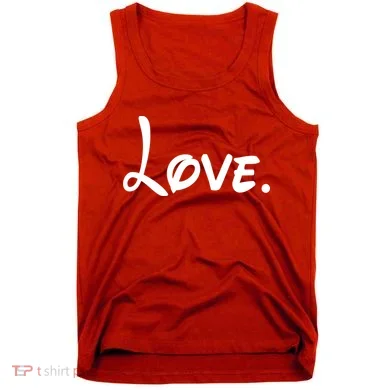 Cute Cursive Love Valentines Day Tank Top