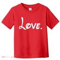 Cute Cursive Love Valentines Day Toddler T-Shirt thumb 0