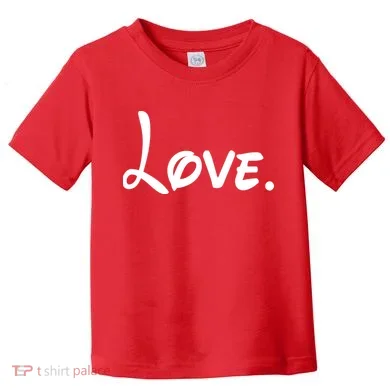 Cute Cursive Love Valentines Day Toddler T-Shirt