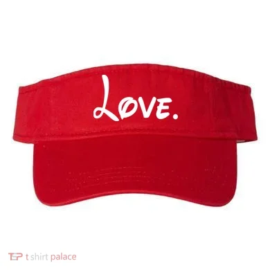 Cute Cursive Love Valentines Day Visor