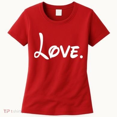 Cute Cursive Love Valentines Day Women's T-Shirt