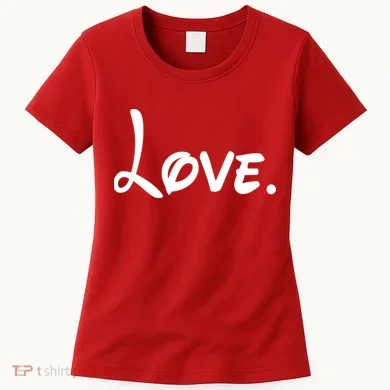 Cute Cursive Love Valentines Day Women's T-Shirt