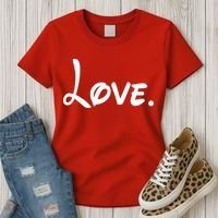 Cute Cursive Love Valentines Day Women's T-Shirt thumb 3